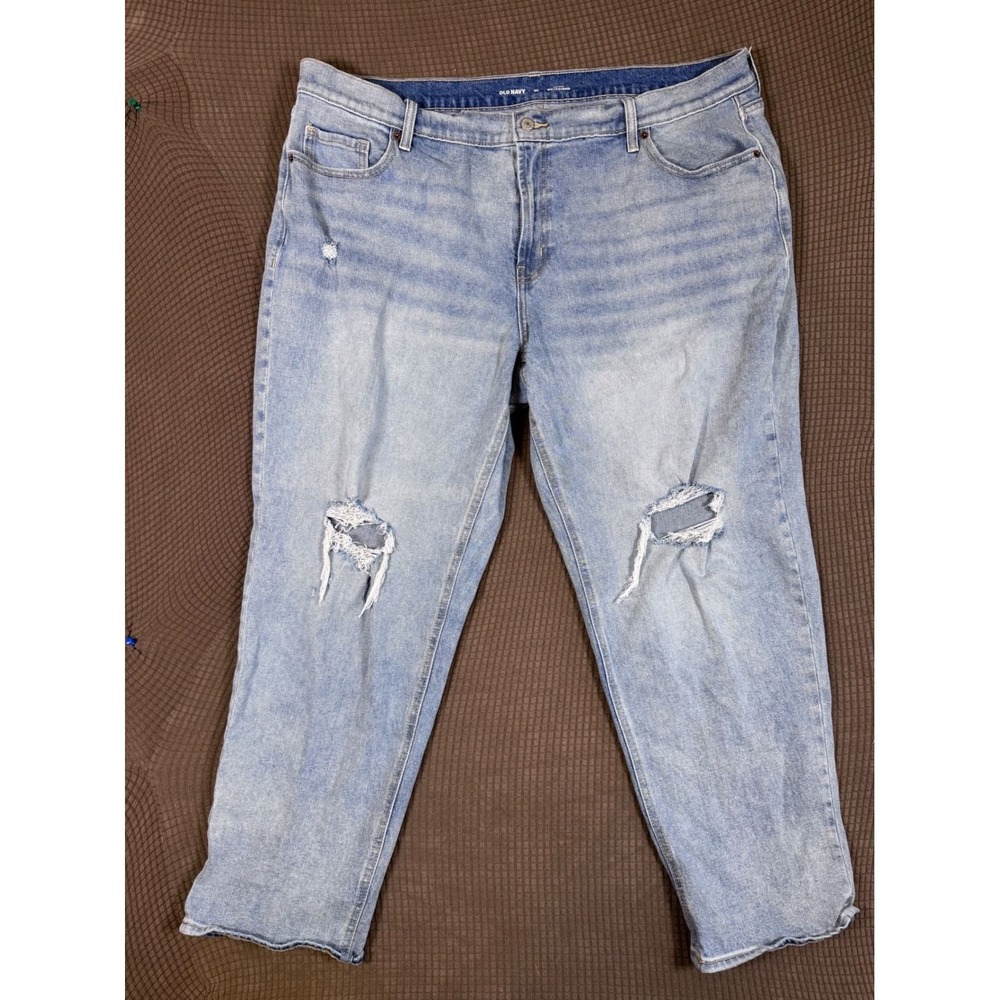 Old Navy Mid-rise Boyfriend Jeans with distressing size 20